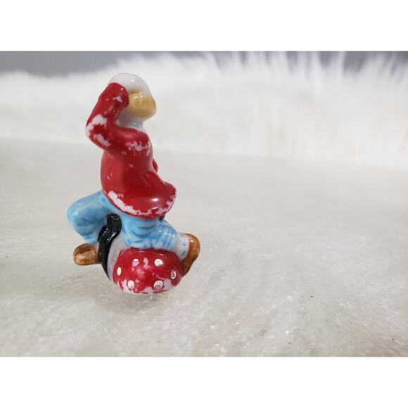 vintage‎ BUG HOUSE Miniature Clown Bone China Figurine Trinket Unicycle Decor - Picture 3 of 5